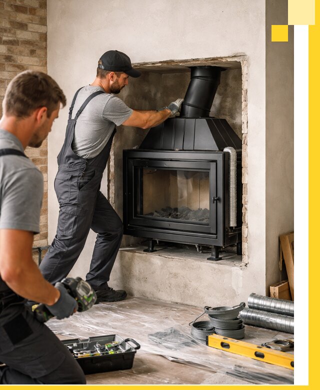 Установка каминных топок в Белой Калитве: монтаж, подключение