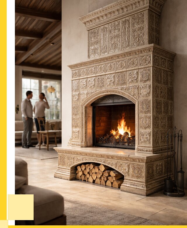 Купить изразцовый камин в Белой Калитве от 259275 р. | ЭриданБкл