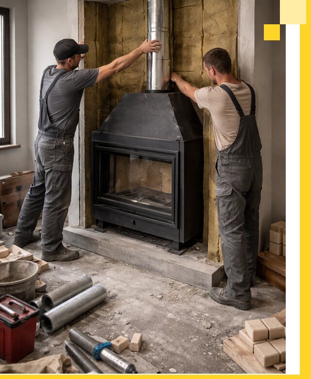 Изготовление и монтаж закрытых каминов в Белой Калитве под ключ