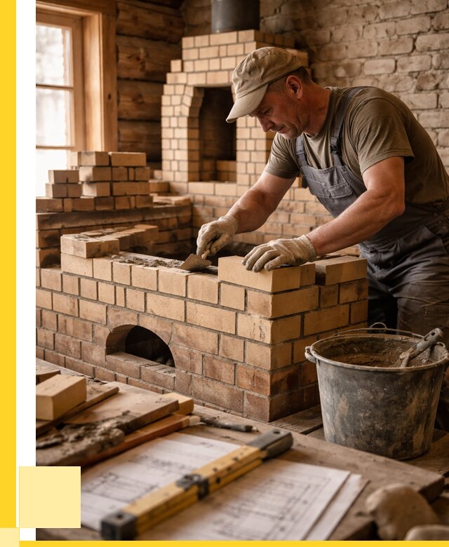 Кладка печей из кирпича в Белой Калитве цены от 31113 р. - ЭриданБкл