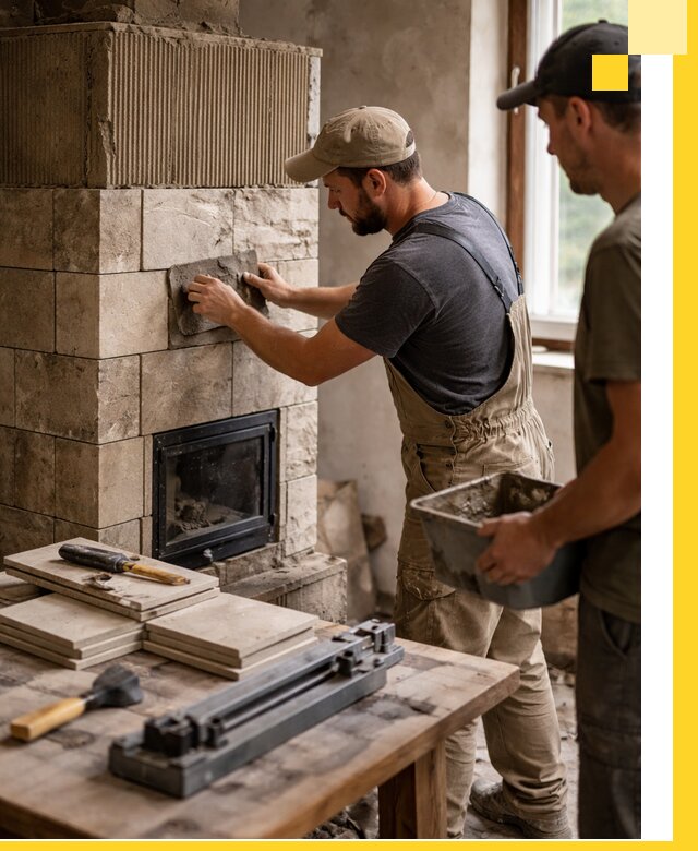 Профессиональная облицовка печей в Белой Калитве: керамика и камень