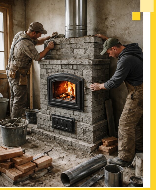 Производство, поставка и монтаж дровяных печей в Белой Калитве