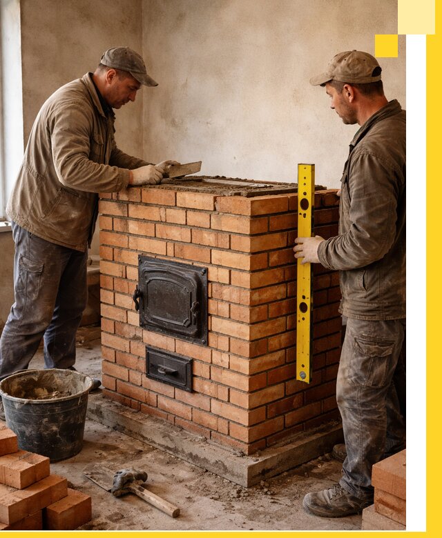 Отопительные печи под ключ в Белой Калитве, установка и сборка