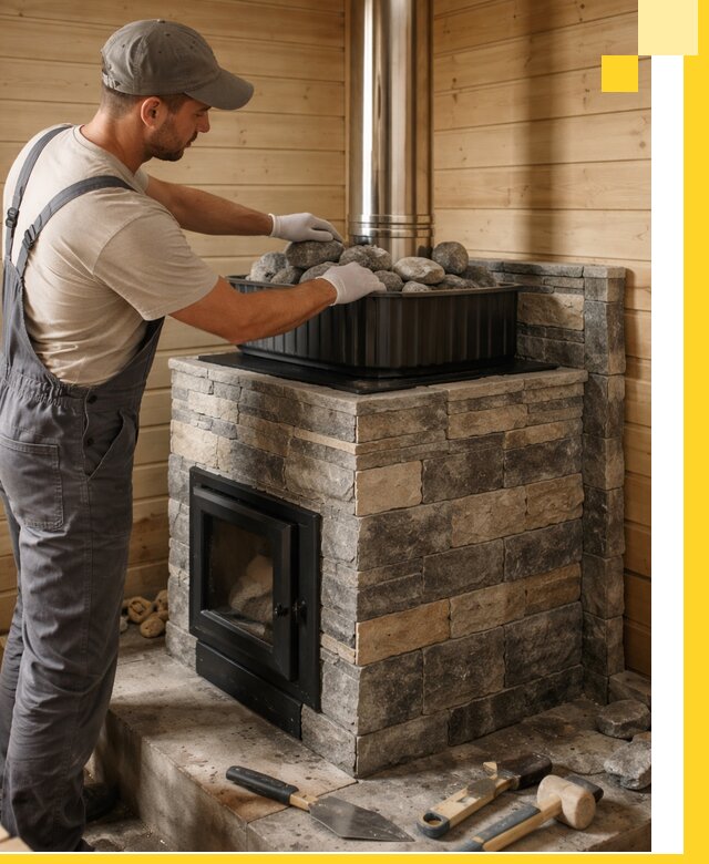 Печи для парной в Белой Калитве, производство, монтаж и обслуживание