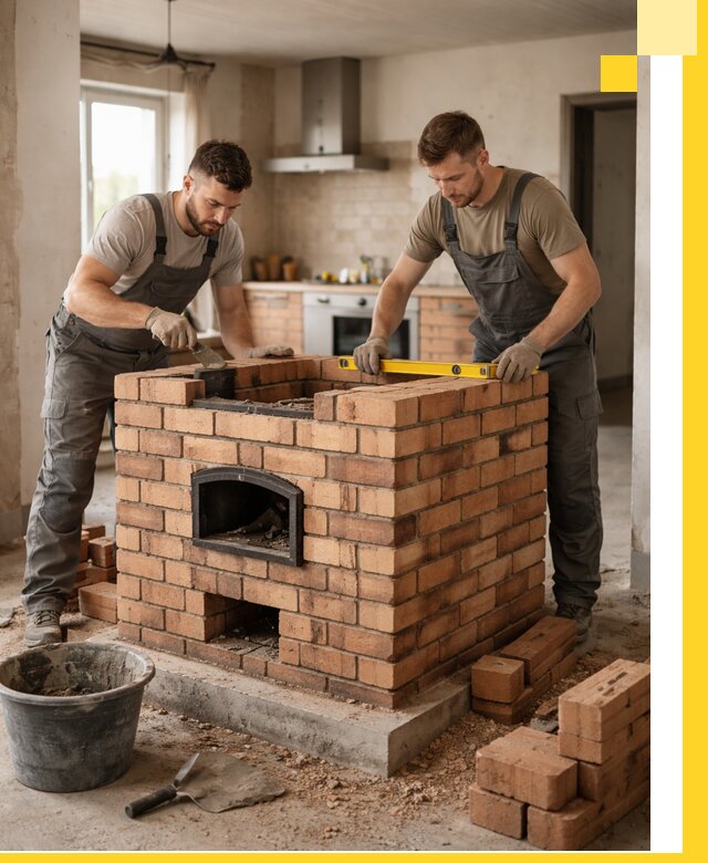 Установка и монтаж печей в частном доме в Белой Калитве под ключ