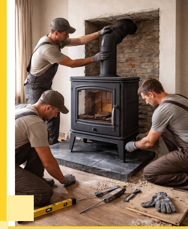 Монтаж печи камина в частном доме в Белой Калитве от 25928 р. | ЭриданБкл