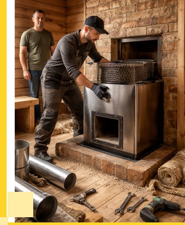 Монтаж банных печей под ключ в Белой Калитве от 18668 р., ЭриданБкл