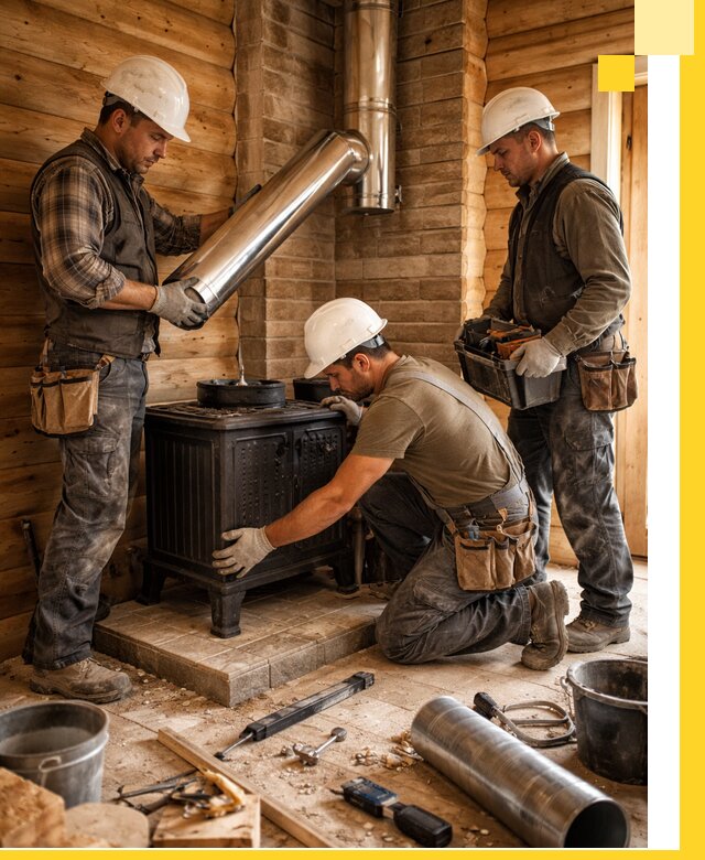 Профессиональный монтаж банных печей и дымоходов в Белой Калитве