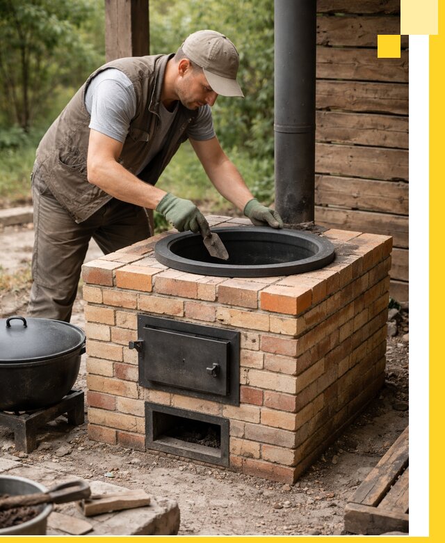 Изготовление и установка печей для казана в Белой Калитве под ключ