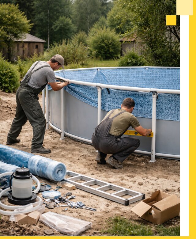 Установка и монтаж каркасных бассейнов в Белой Калитве под ключ