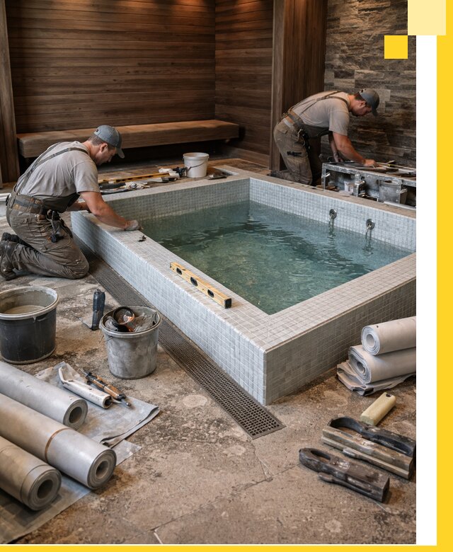 Установка и строительство бассейнов для сауны в Белой Калитве