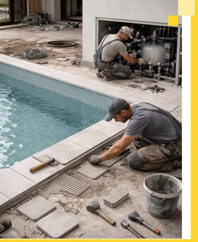 Строительство и монтаж бассейнов в коттедже в Белой Калитве