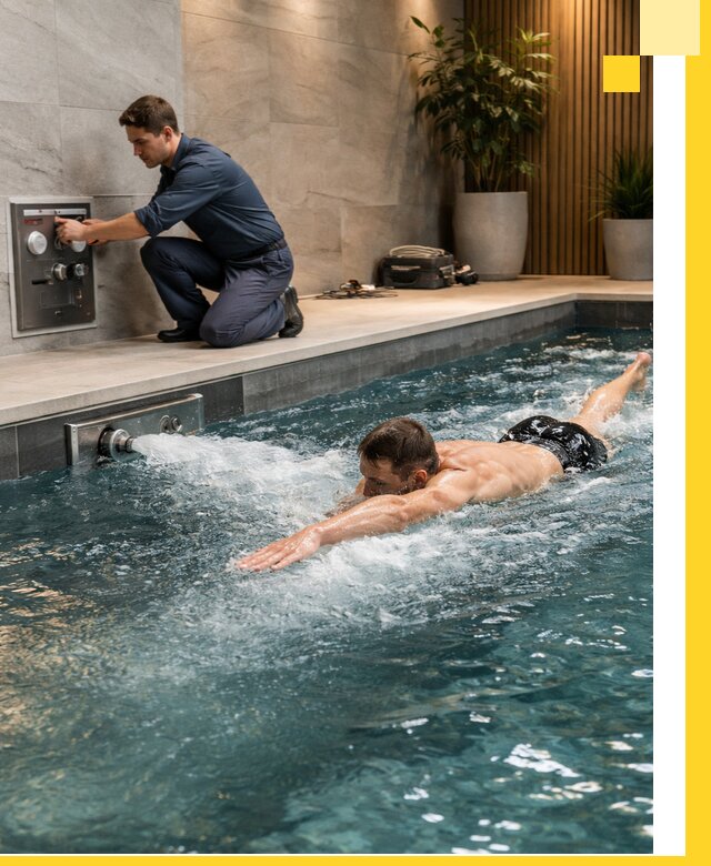 Проектирование и монтаж бассейнов с противотоком в Белой Калитве