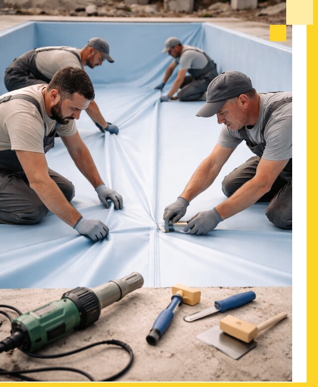 ПВХ пленка для бассейнов с монтажом и гарантией в Белой Калитве