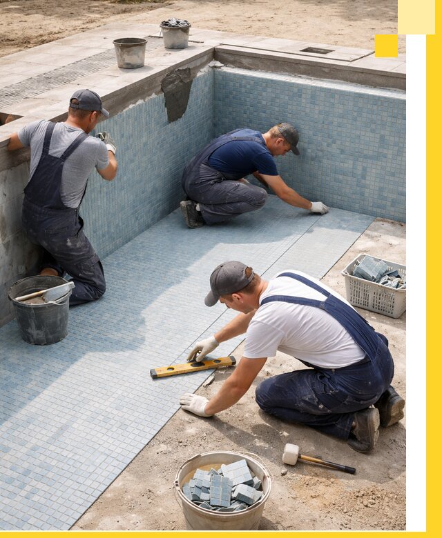 Укладка и установка плитки для бассейнов под ключ в Белой Калитве