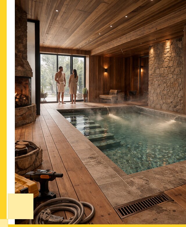 Проекты бань с бассейном под ключ в Белой Калитве от 77783 р., ЭриданБкл