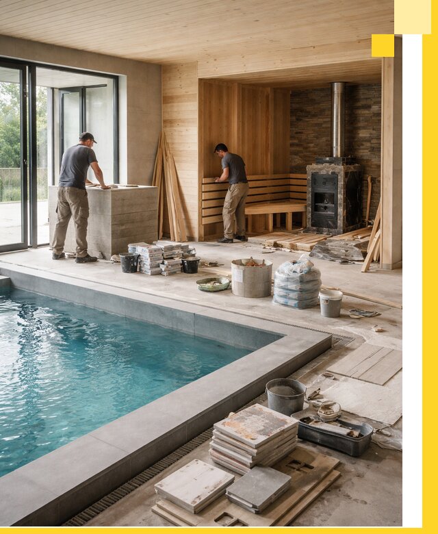 Проектирование и строительство бань с бассейном в Белой Калитве