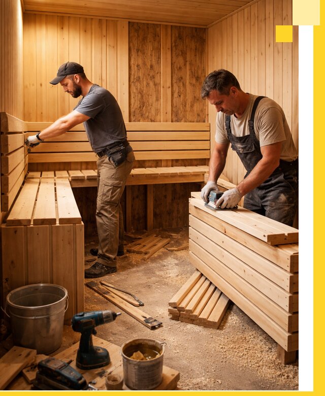 Профессиональный комплексный ремонт саун под ключ в Белой Калитве