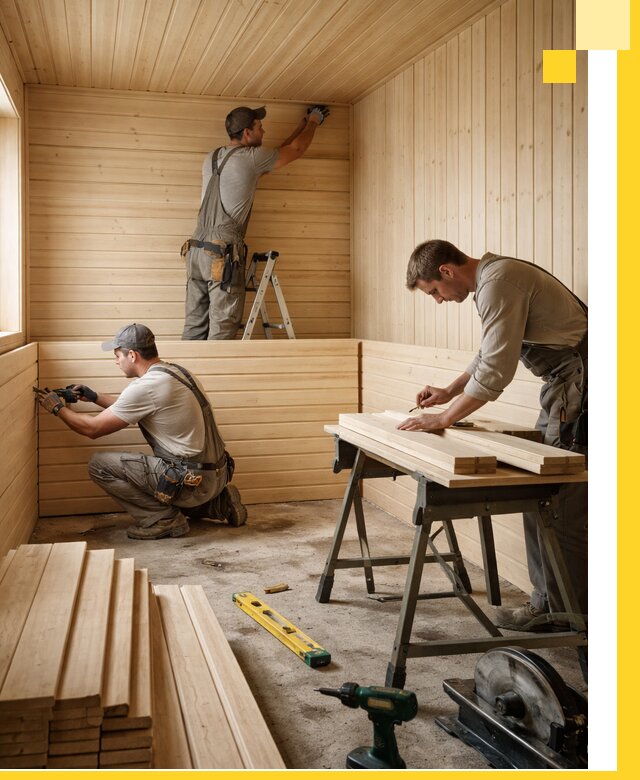 Обшивка саун в Белой Калитве из натуральной древесины под ключ