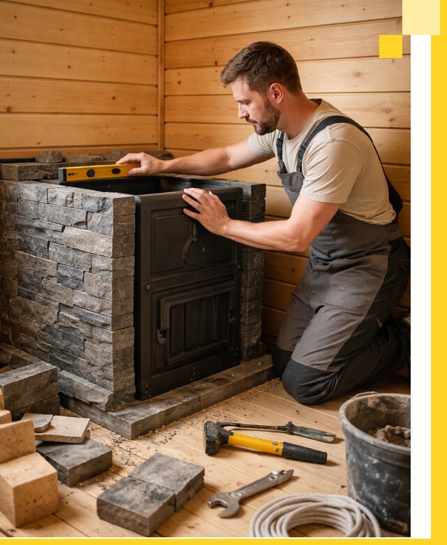 Производство и установка печей для саун под ключ в Белой Калитве