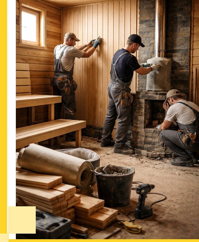 Ремонт бань под ключ в Белой Калитве от 46670 р. | ЭриданБкл