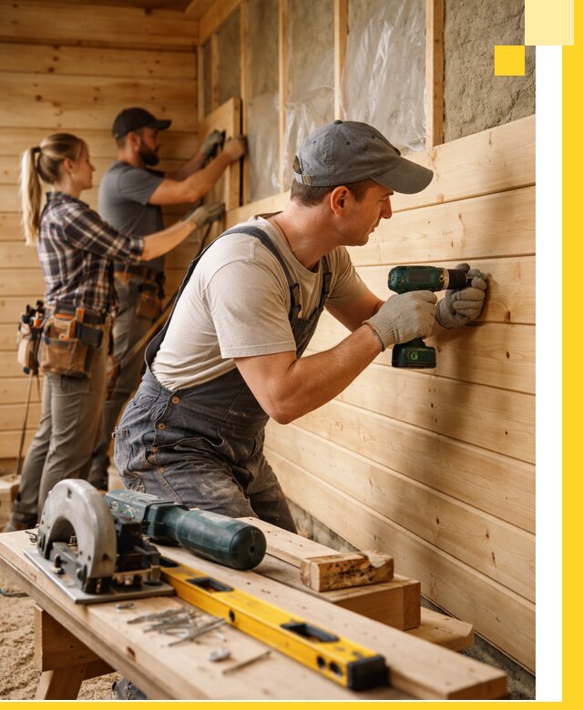 Обшивка бань под ключ в Белой Калитве: отделка стен и потолков