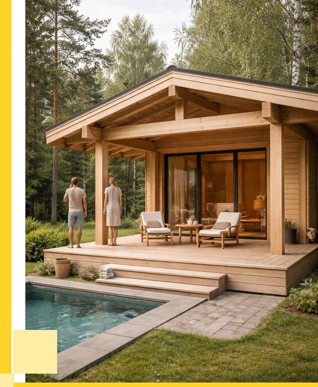 Бани с террасой под ключ в Белой Калитве от 622260 р. | ЭриданБкл