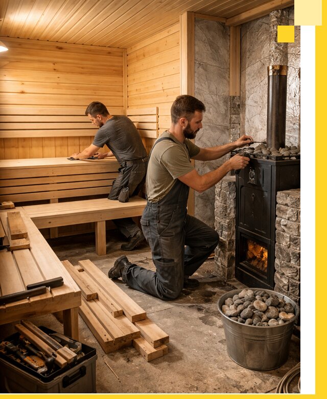 Дизайн и строительство интерьеров бань под ключ в Белой Калитве