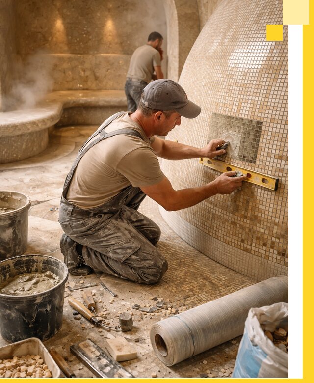 Хамам под ключ в Белой Калитве: проектирование, строительство, отделка