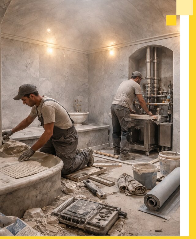 Строительство турецких бань хаммам под ключ в Белой Калитве