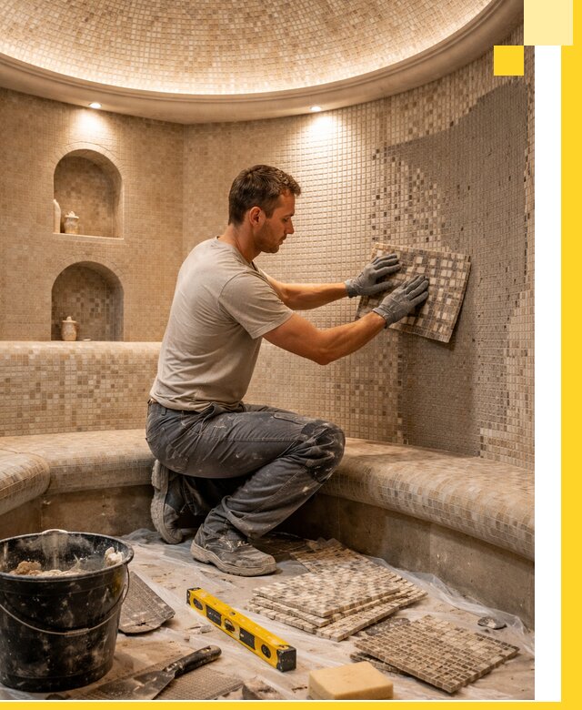 Устройство и монтаж домашнего хамама под ключ в Белой Калитве