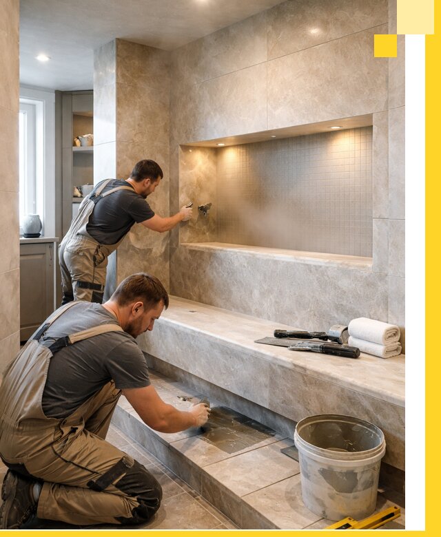 Профессиональное строительство хамама в квартире в Белой Калитве