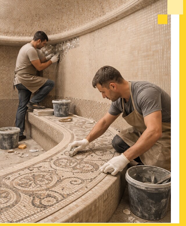 Плитка для хамама в Белой Калитве, укладка, подбор и поставка